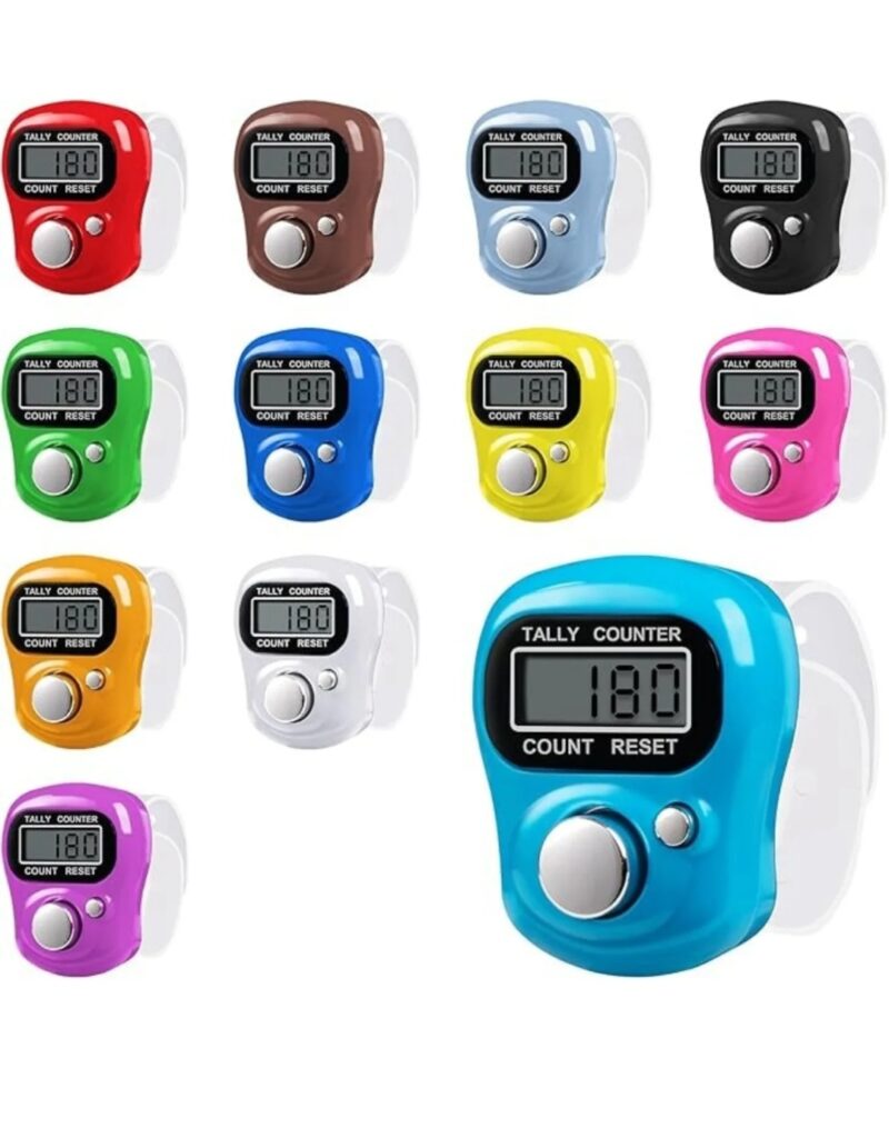 Digital Finger Counter Tasbeeh - Electronic Tally Counter for Zikr & Sports (Assorted Colors)